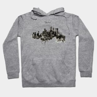 Boston Skyline Black and White Hoodie